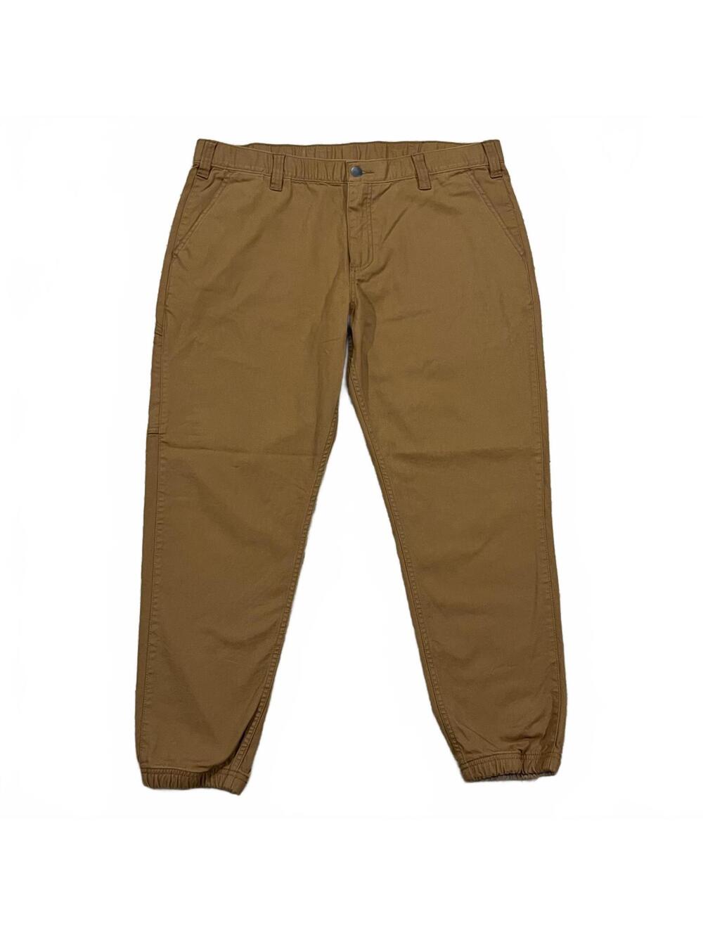 Carhartt Mens Canvas Jogger Pants Brown Size 38 Short